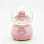 Musical  Angel Snow Globe with LED Lights - Image 2
