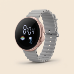 LED Digital Watch with Wavy Silicone Strap