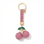 Crystal Cherry Bag Charm Keychain - Image 4