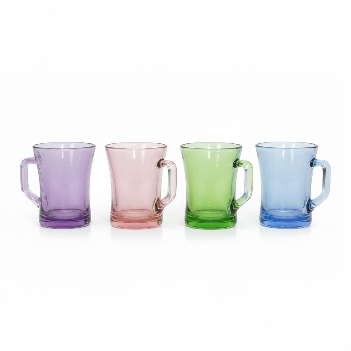 N10-- Excel Mug 4-Piece Colorful Glass Set 200 ml - Image 1