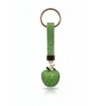 Bejeweled Apple Keychain with Rhinestone Strap - Image 5