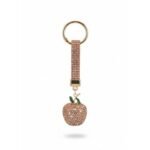 Bejeweled Apple Keychain with Rhinestone Strap - Image 9