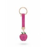 Bejeweled Apple Keychain with Rhinestone Strap - Image 11