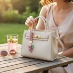 Crystal Grape Rhinestone Bag Charm Keychain - Image 3