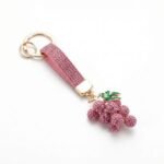 Crystal Grape Rhinestone Bag Charm Keychain - Image 2