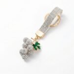 Crystal Grape Rhinestone Bag Charm Keychain - Image 12
