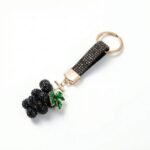 Crystal Grape Rhinestone Bag Charm Keychain - Image 6