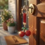 Crystal Cherry Bag Charm Keychain - Image 4