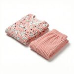 Ribbed Fleece Heart Print Pajama Set - Image 7