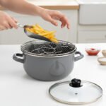 Konex Enameled Frying Pot 24cm with Frying Basket - Image 2