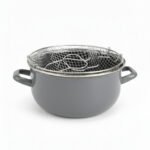 Konex Enameled Frying Pot 24cm with Frying Basket - Image 4