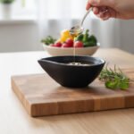 Deva Black Matte Teardrop Sauce Bowl - Image 2