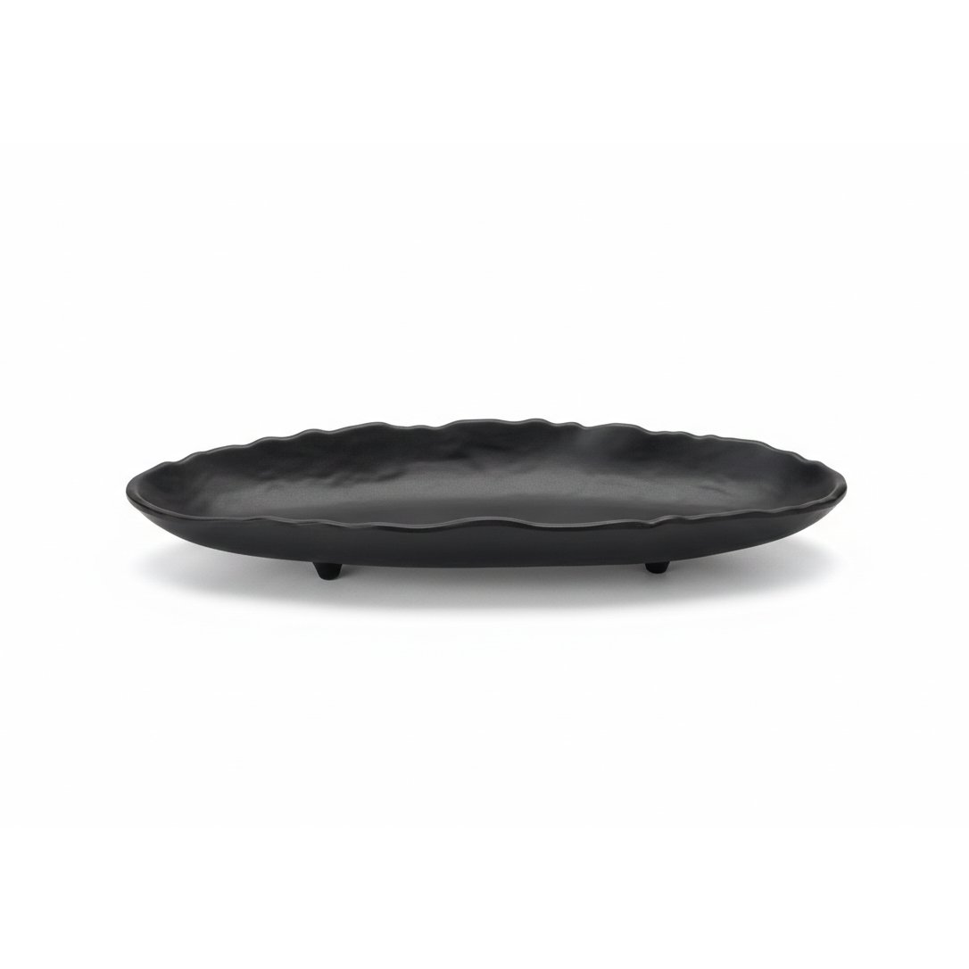 done 5 Deva Black Matte Irregular Serving Plate /13-26 cm - Image 1