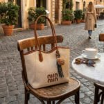 Canvas Tote Bag with Bear Charm - Image 3