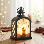Vintage Black LED Ramadan Lantern (Tea & Dates) - Image 6