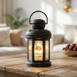 LED Ramadan Lantern with Blue Mosque & Arabic Calligraphy - Image 2