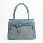 Pleated Panel Handbag with Belt Detail - Image 5