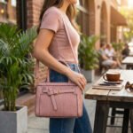 Pleated Panel Handbag with Belt Detail - Image 7