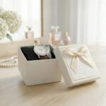 Luxury Embossed Floral Jewelry Gift Box with Satin Ribbon - Image 6
