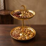 Two-Tier Black Crescent Moon Dessert Stand - Image 2