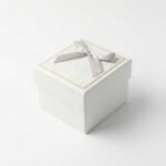 Luxury Embossed Floral Jewelry Gift Box with Satin Ribbon