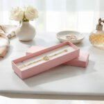 Textured Long Jewelry Box with Ribbon Bow - Image 7