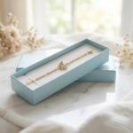 Textured Long Jewelry Box with Ribbon Bow - Image 8