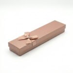 Textured Long Jewelry Box with Ribbon Bow - Image 9