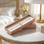 Textured Long Jewelry Box with Ribbon Bow - Image 10