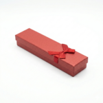 Textured Long Jewelry Box with Ribbon Bow - Image 11