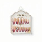 Handmade Luxury Press-on Nails with 3D Crystals - Image 3