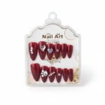 Handmade Luxury Press-on Nails with 3D Crystals - Image 4
