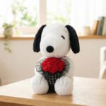 Snoopy Plush with Red Rose Bouquet 30 cm - Image 2