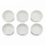 Momaz 6-Piece White Shell Shaped Sauce Dish Set