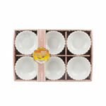 Momaz 6-Piece White Porcelain Round Sauce & Nut Bowl Set - Image 2