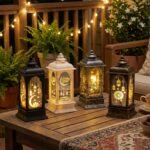 LED Ramadan Mubarak Lantern with Mirror Glass & Calligraphy - Image 4