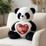 Valentine's Day Panda Plush with Reversible Sequin Heart 40 cm - Image 2