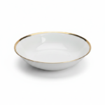 Deva Large Porcelain Soup Bowl with Gold Rim - Image 5