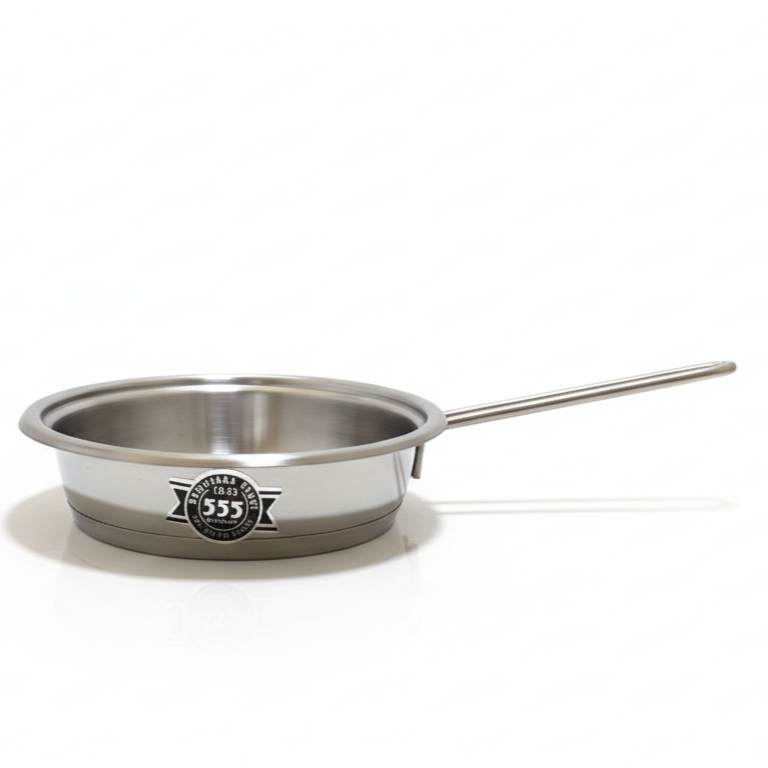 2s 555 Stainless Steel Halogen Frypan (No Lid) - Image 1
