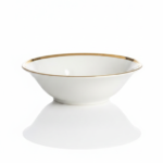 Deva Large Porcelain Soup Bowl with Gold Rim - Image 2