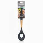 Deva Galon Silicone Slotted Turner with Wooden Handle - Image 3