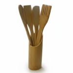 Servette Home  Bamboo Kitchen Utensil Set with Holder