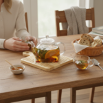 Mediterranean Square Wood Trivet with Diamond Ceramic Inlay - Image 2