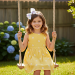 White Butterfly Bow Headband and Hair Clip Set - Image 4