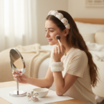 3-Piece Cherry Spa Headband and Flower Hair Clip Set - Image 7