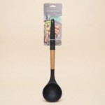 Deva Galon Silicone Soup Ladle with Wooden Handle