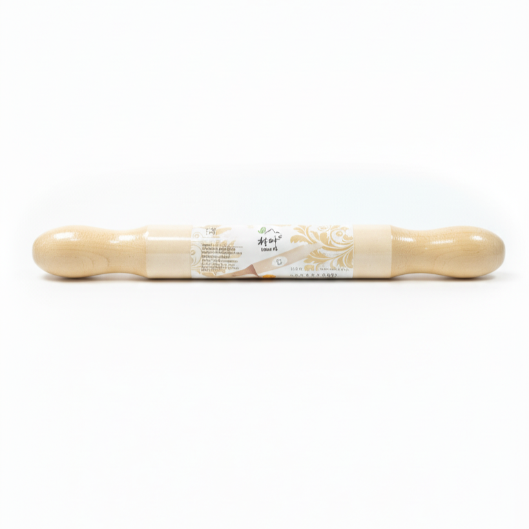 Gemini_Generated_Image_7wrq1k7wrq1k7wrq Hae-dam Korean Traditional Wooden Rolling Pin 40* 5 cm - Image 1