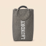 Collapsible Fabric Laundry Hamper with Aluminum Handles