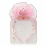 Kids Flower Girl Tiara Crown Tulle Headband - Image 2