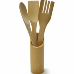 Servette Home  Bamboo Kitchen Utensil Set with Holder - Image 2